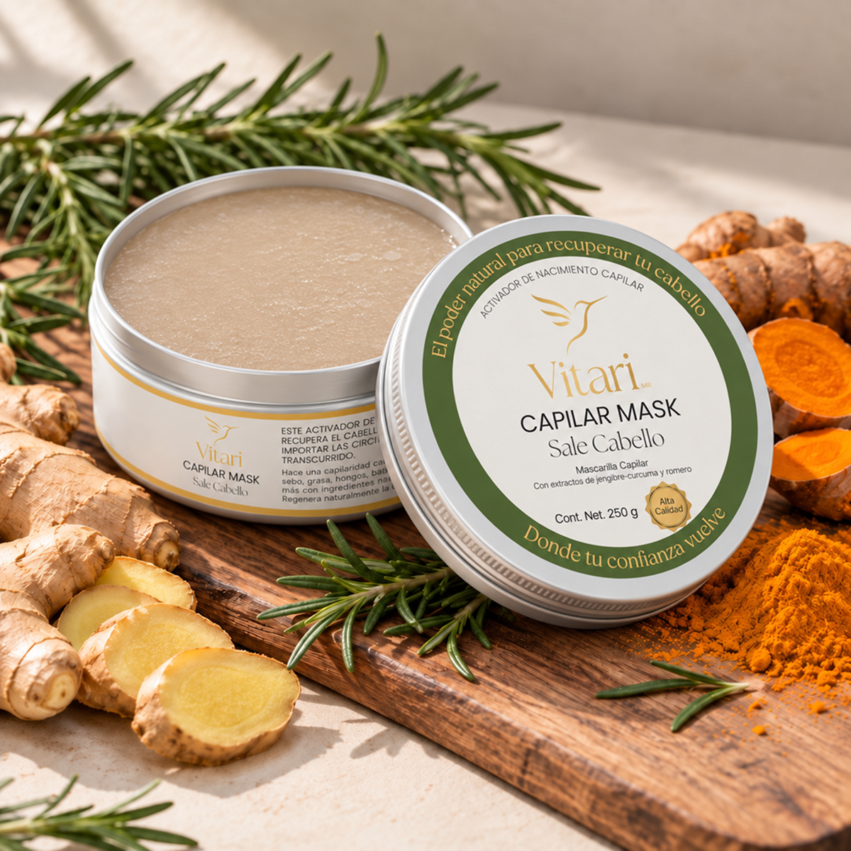Vitari MR Capilar Mask Sale Cabello | Activador de Crecimiento Capilar